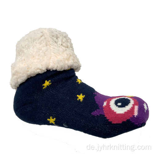 Flauschige Slipper -Socken mit Greifer für Frauen